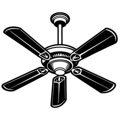 Ceiling Fan art vector illustration