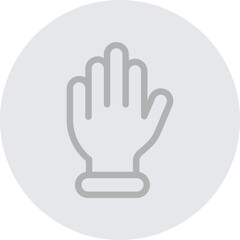 Hand Vector Line Grey Circle Grey