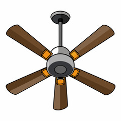 Ceiling Fan art vector illustration