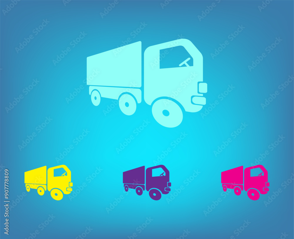 Poster vector icon on a blue background with a gradient