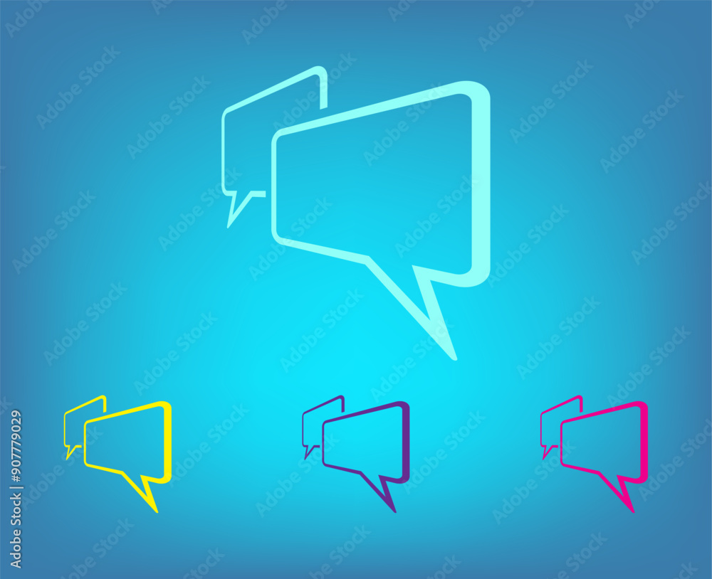 Poster vector icon on a blue background with a gradient