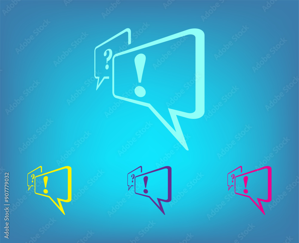 Poster vector icon on a blue background with a gradient