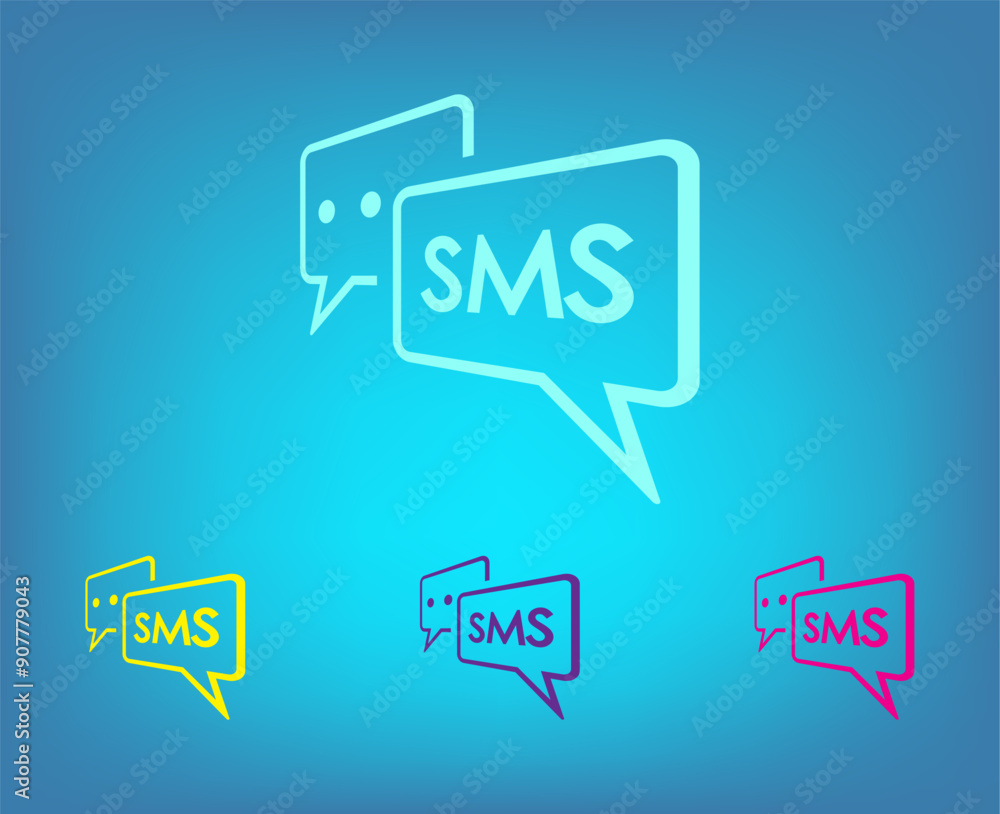 Poster vector icon on a blue background with a gradient