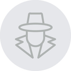 Fraud Vector Line Grey Circle Grey