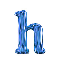 Fluted blue symbol. letter h