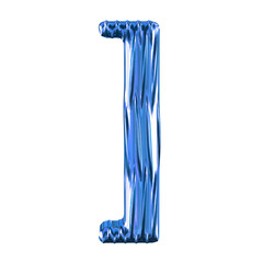 Fluted blue symbol