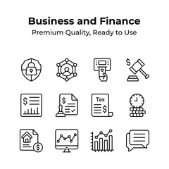 Modern Collection of Business Analytics and Networking Flat Vector icons