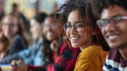 Obraz premium Smiling Student In Class