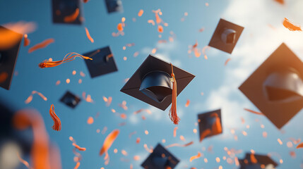 graduate in cap and gown, graduation cap and diploma
