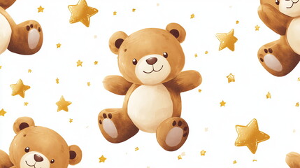 Naklejka premium plush teddy bears background