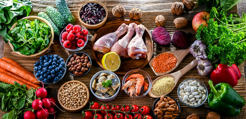 Food products representing the MIND diet