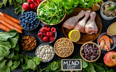 Food products representing the MIND diet