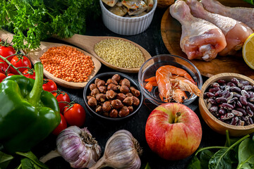 Food products representing the MIND diet