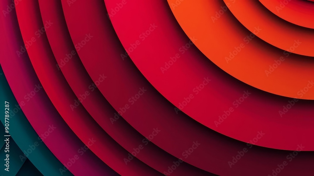 Poster abstract background with colorful layered circles.