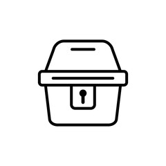 Treasure chest icon vector design templates simple and modern concept