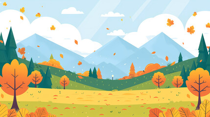 autumn landscape with trees