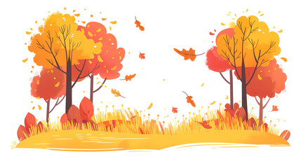 autumn landscape with trees