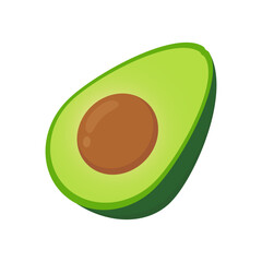 avocado slices vector illustration. Illustration avocado slices isolated on white backgrounds