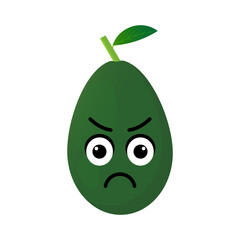 avocado icon emoji vector illustration. Illustration avocado isolated on white backgrounds