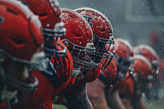 Dynamic expressive Generative AI picture american football soccer rugby sports competition match