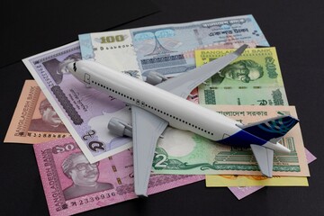 Model Airplane on Bangladeshi Currency Notes