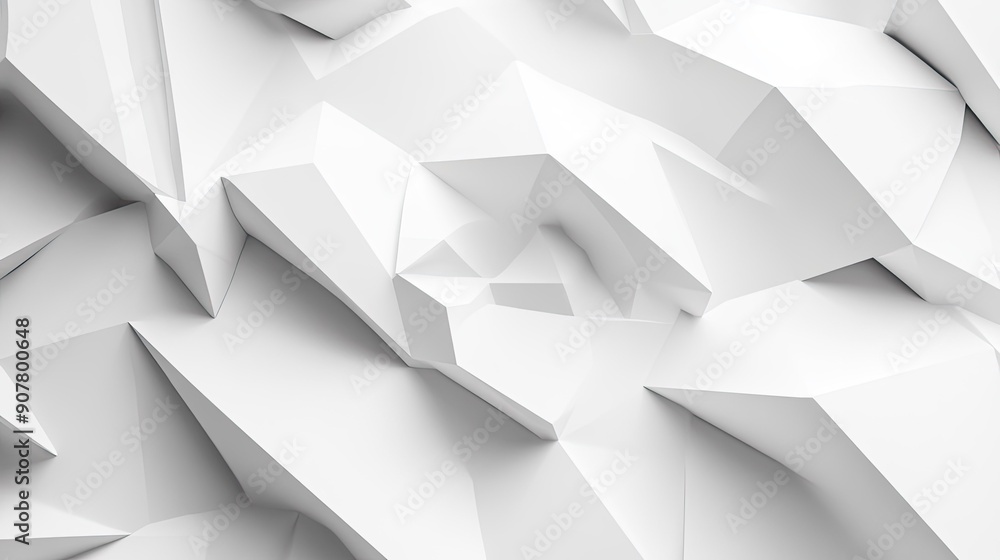 Poster abstract white background with geometric patterns and subtle shadows, creating a professional and cl