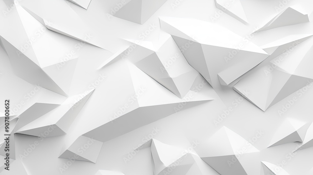 Aufkleber abstract white background with geometric patterns and subtle shadows, providing a clean and professi