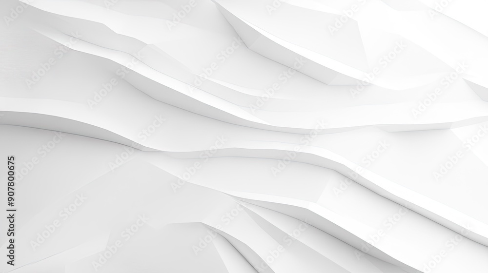 Poster abstract white background with geometric patterns and subtle shadows, creating a professional and cl