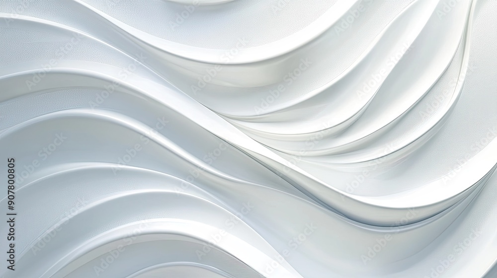 Poster abstract white background with subtle wave patterns and light shadows, creating a modern and stylish