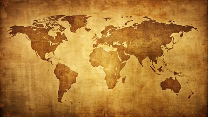 Warm vintage on earth tone textured canvas, antique, retro, aged, nostalgic, old-fashioned