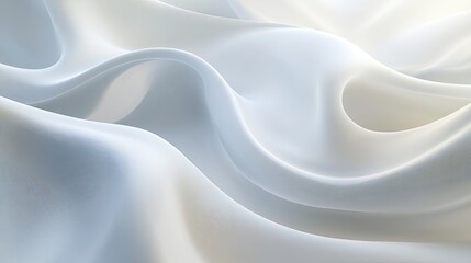Obraz premium Clean abstract white background with flowing curves and soft gradients, suitable for corporate and professional designs.