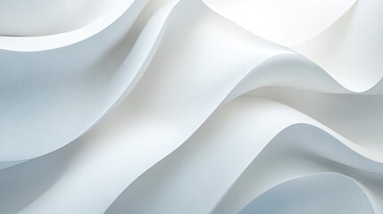Obraz premium Minimalistic abstract white background with gentle curves and soft lighting, ideal for elegant and sophisticated designs.