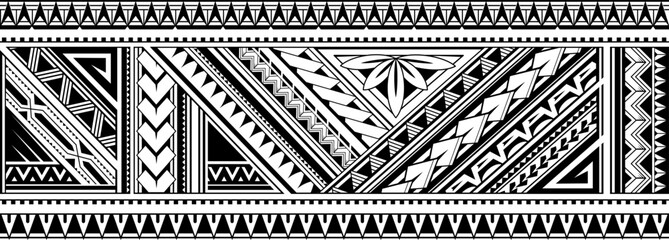 Polynesian style seamless tattoo
