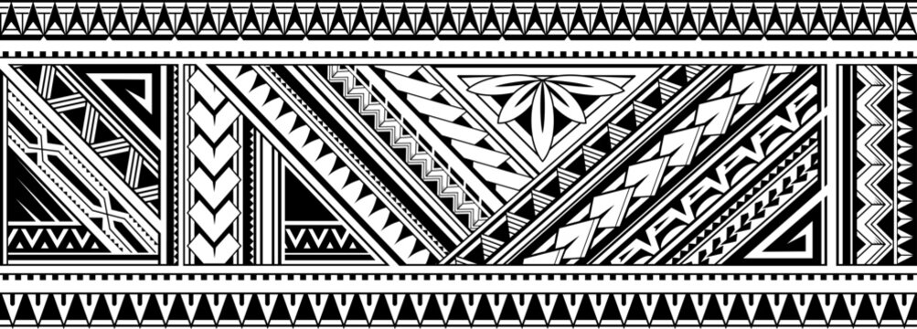 Polynesian style seamless tattoo