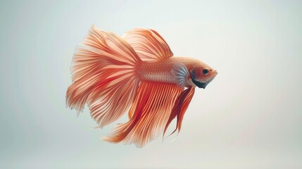 Fototapeta premium A betta fish set against a minimalist background, creating a sense of focus and elegance