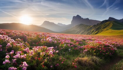 Flower Fields Lose yourself in the vast expanse of blooming flower fields.