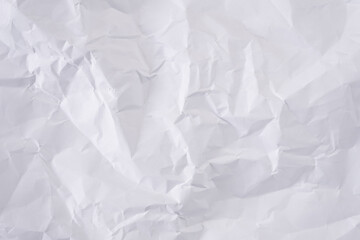 Crumpled Canvas, Abstract Texture of Wrinkled White Paper