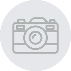 camera Vector Line Grey Circle Grey
