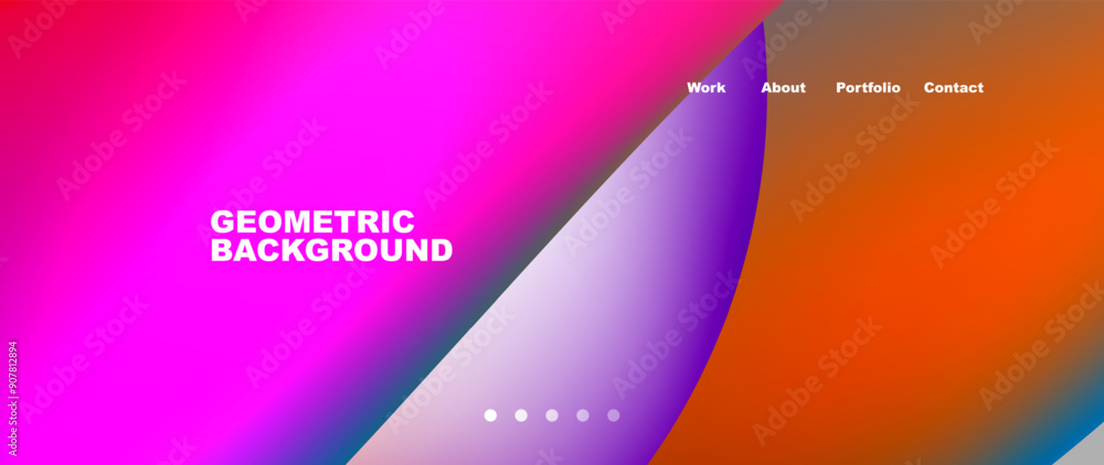 Fototapete bright multicolored geometric abstract shapes. minimal trendy simplicity concept. modern overlapping