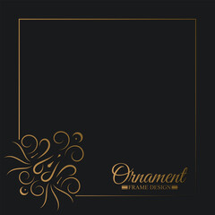 Elegant gold decorative frame design background