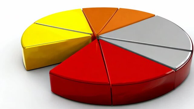 A colorful pie chart showcasing various segments, perfect for illustrating data analysis and statistical insights.