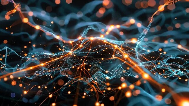 detailed view of a neural network diagram on a digital screen