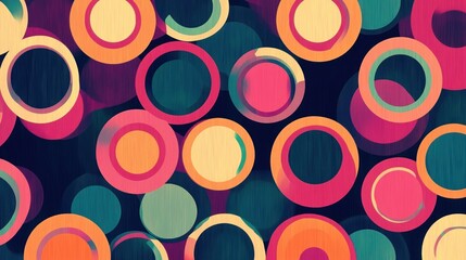 Abstract Circle Pattern With Retro Vibes