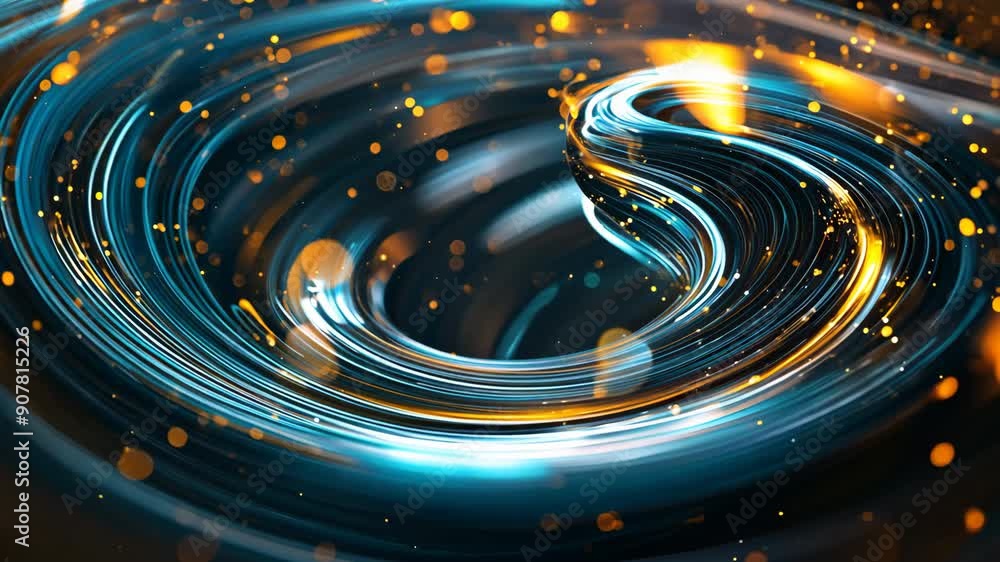 Poster a mesmerizing swirl of glowing particles and streams, creating an enchanting abstract pattern in vib
