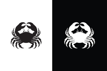 Crab icon silhouette vector. Crab silhouette can be used as icon, symbol or sign. Crab silhouette