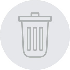 Recyclable disposables Vector Line Grey Circle Grey