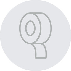 Disposable packaging materials Vector Line Grey Circle Grey