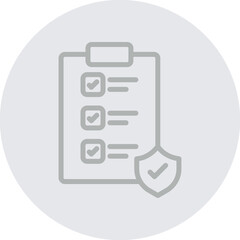 Safety Vector Line Grey Circle Grey