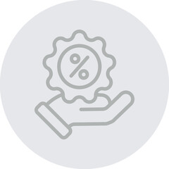 Offer Vector Line Grey Circle Grey