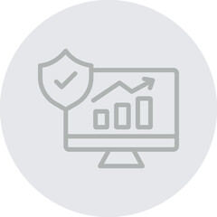 Data Protection Vector Line Grey Circle Grey